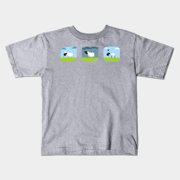 Do sheep shrink when it rains? Kids T-Shirt by tillieke